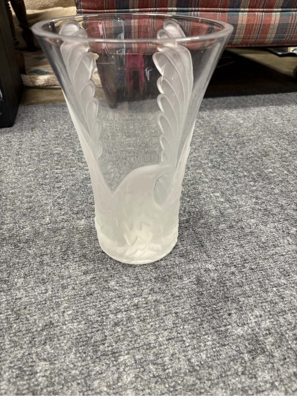 Crystal Ministries 50th Anniversary Frosted Vase with Eagle